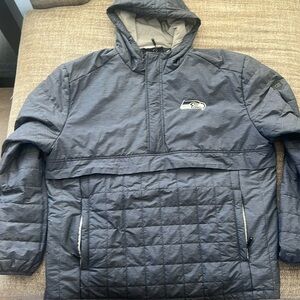 Cutter & Buck Seattle Seahawks Rainier Hooded Half-Zip Pullover size XL